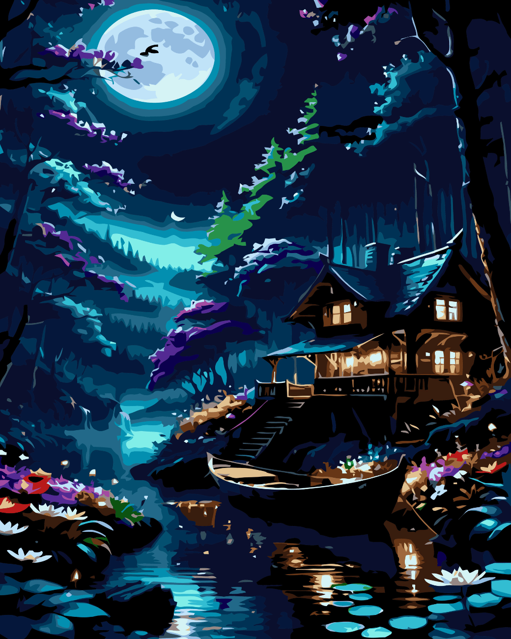 Ethereal night paint by number
