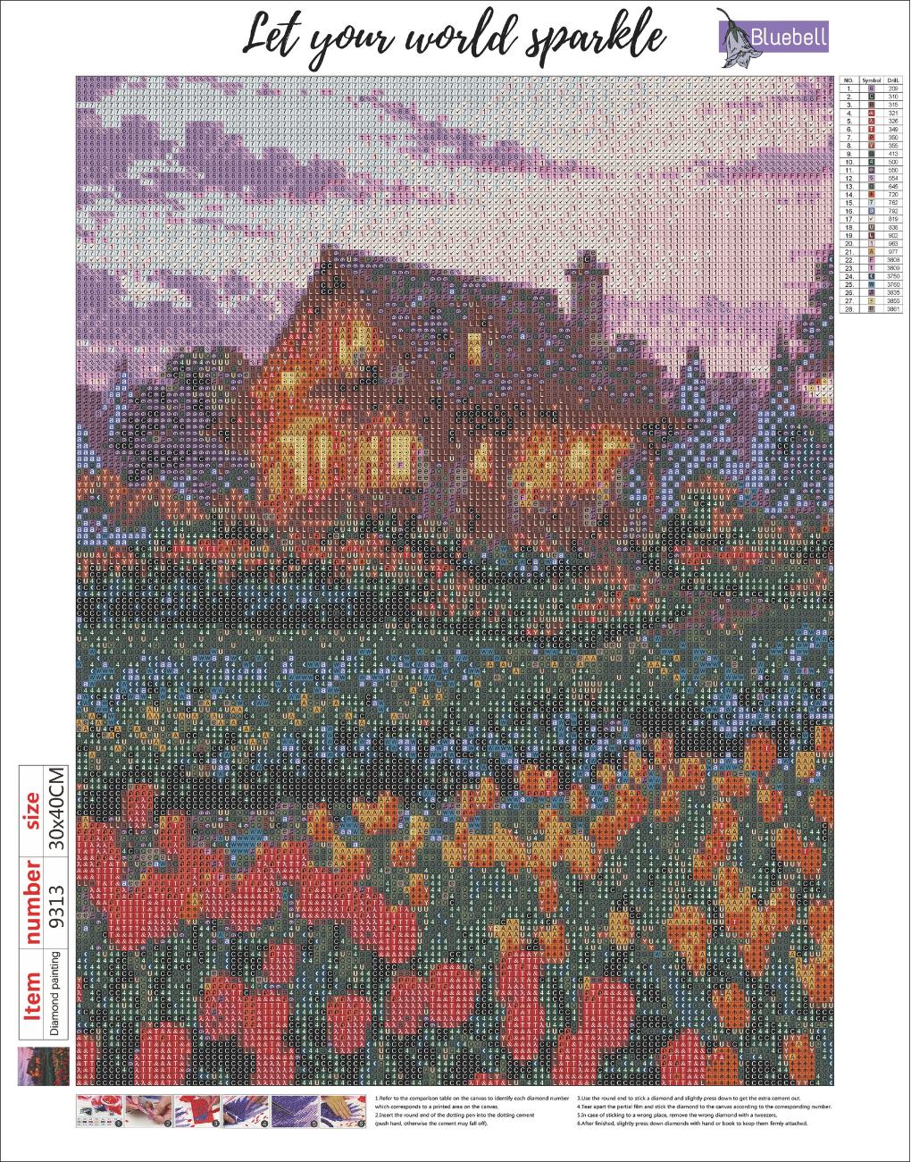 Whimsical tulip cottage