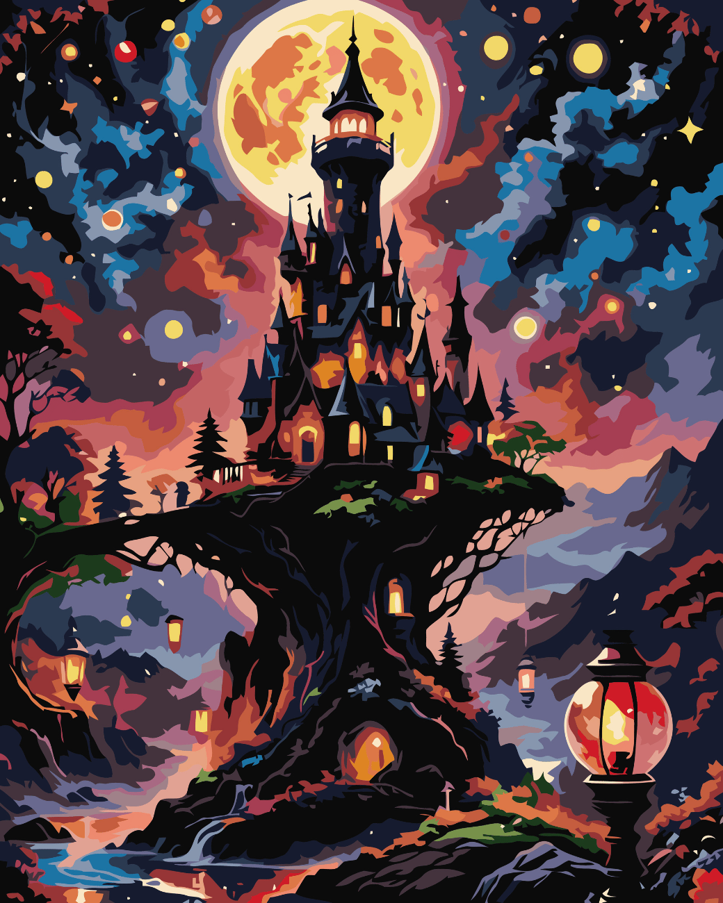 Castle of shadows paint by number