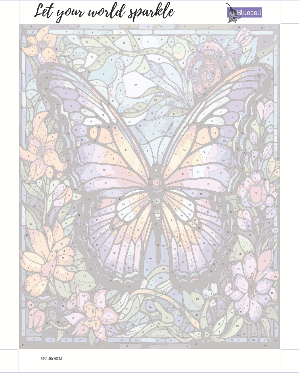 Mosaic Butterfly paint by number