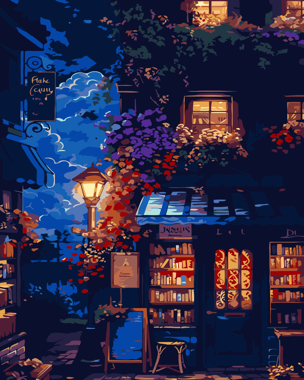 Bookstore utopia paint by number