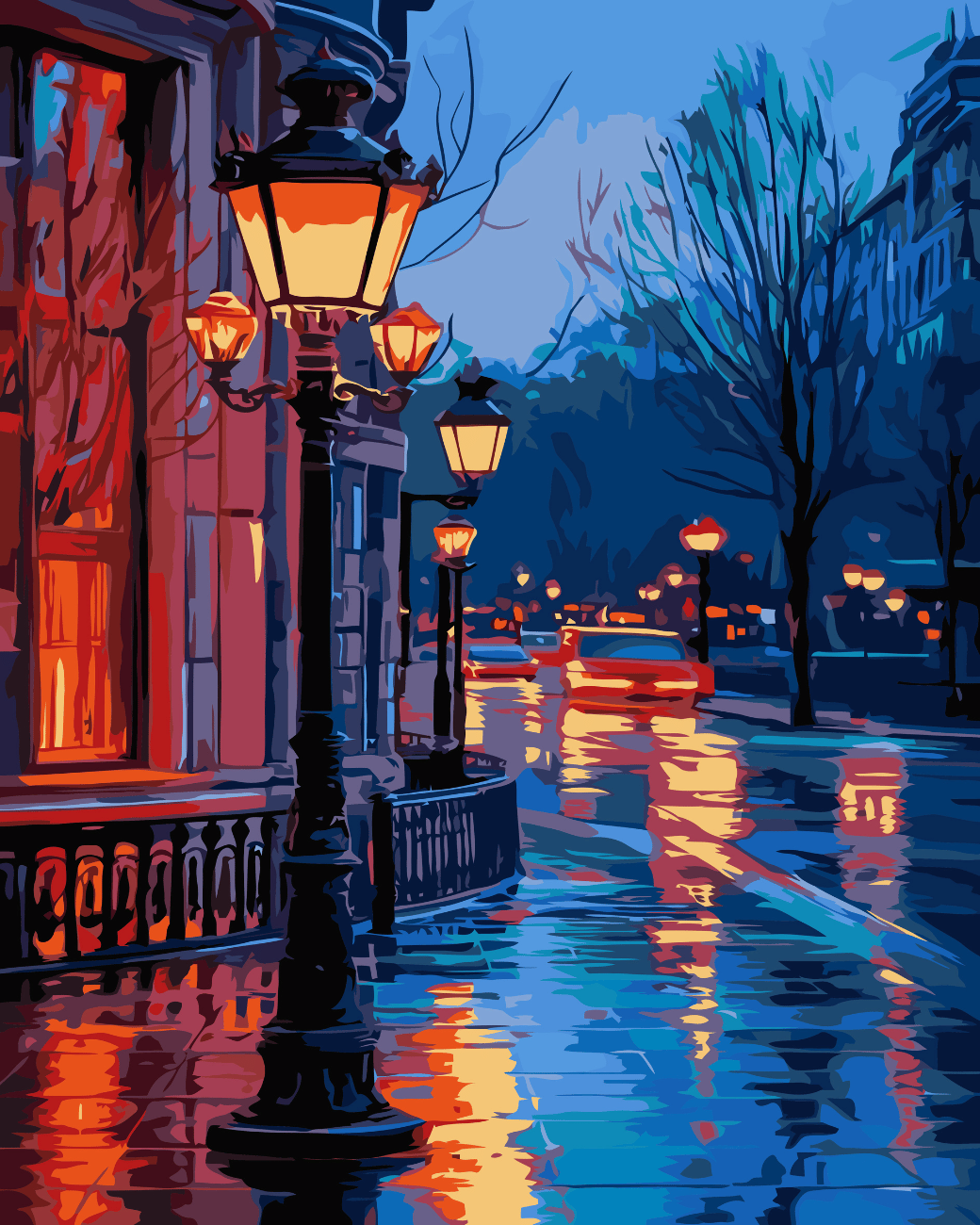 London rain paint by number