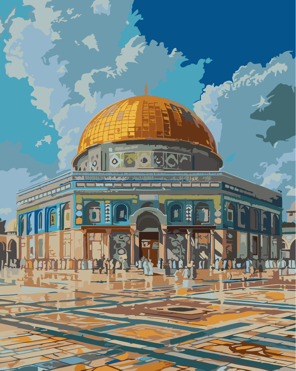 Divinity of aqsa paint by number