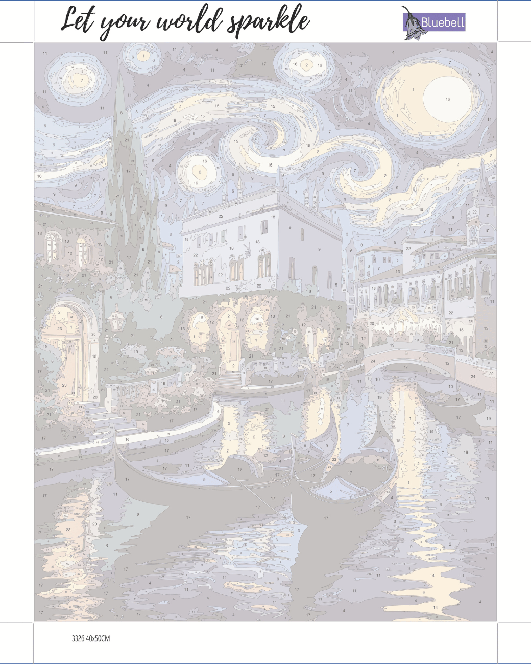 Starry night venice paint by number