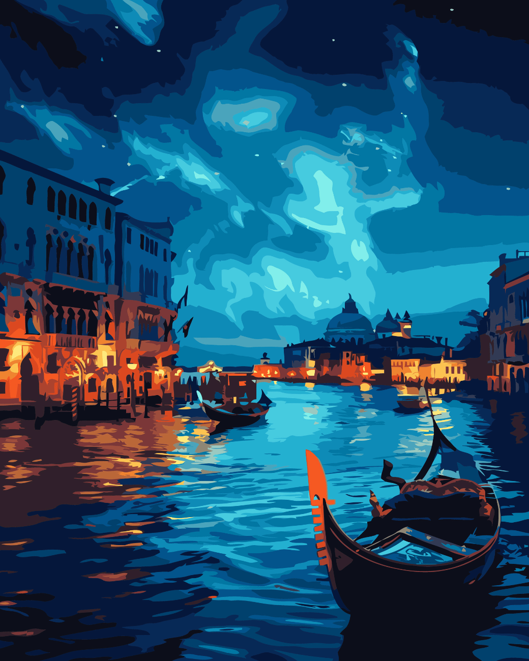 Sky glow paint by number