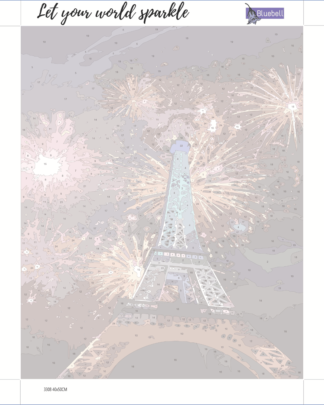 Paris fireworks paint by number