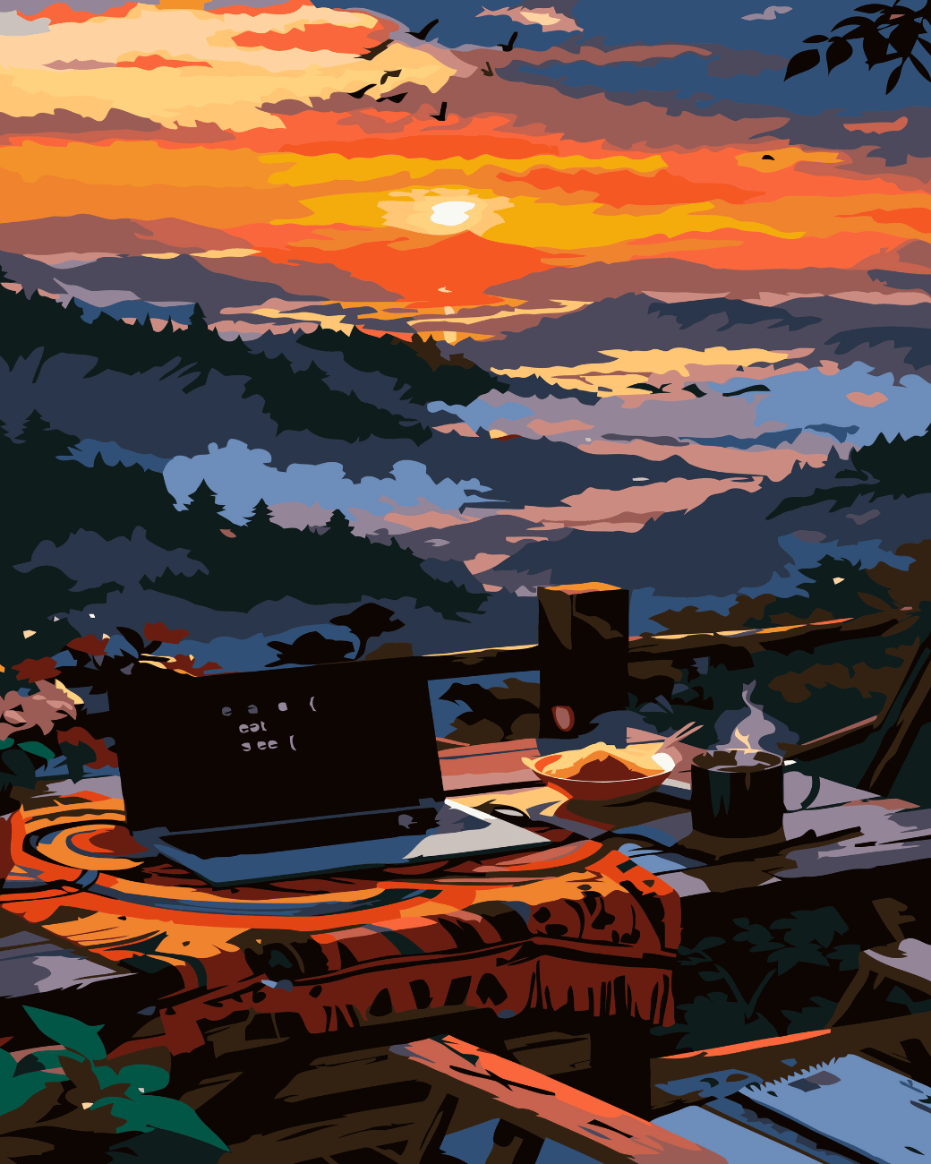 Work view paint by number