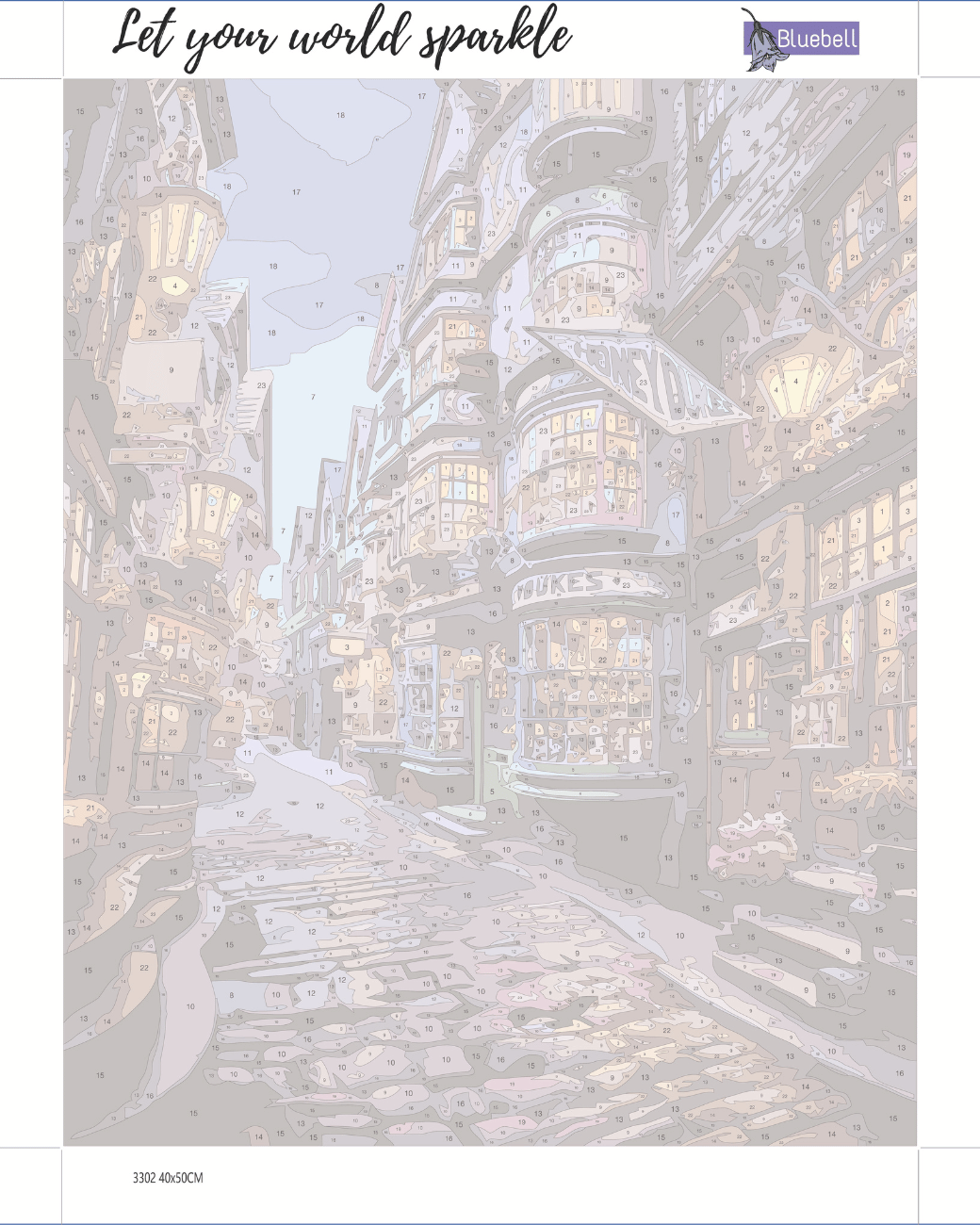 Wizard streets paint by number