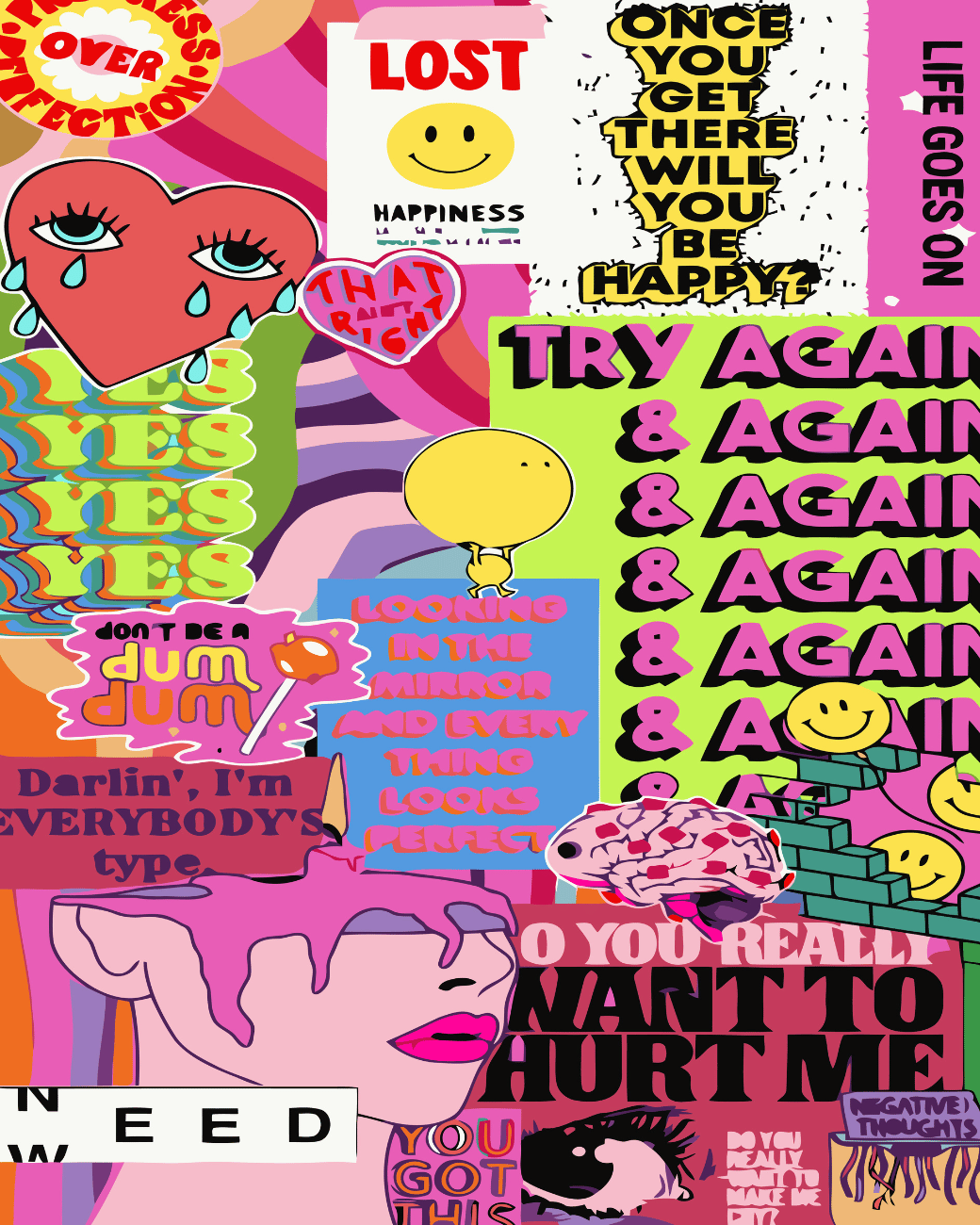 Retro poster paint by number