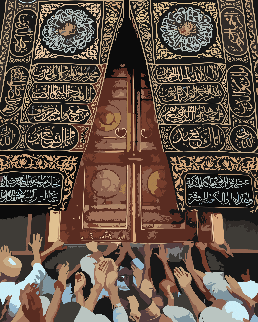 Door of Kaaba paint by number