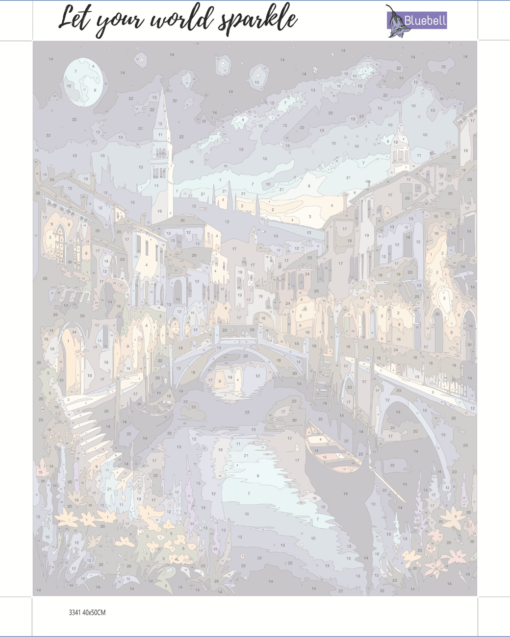 Stars over venice paint by number