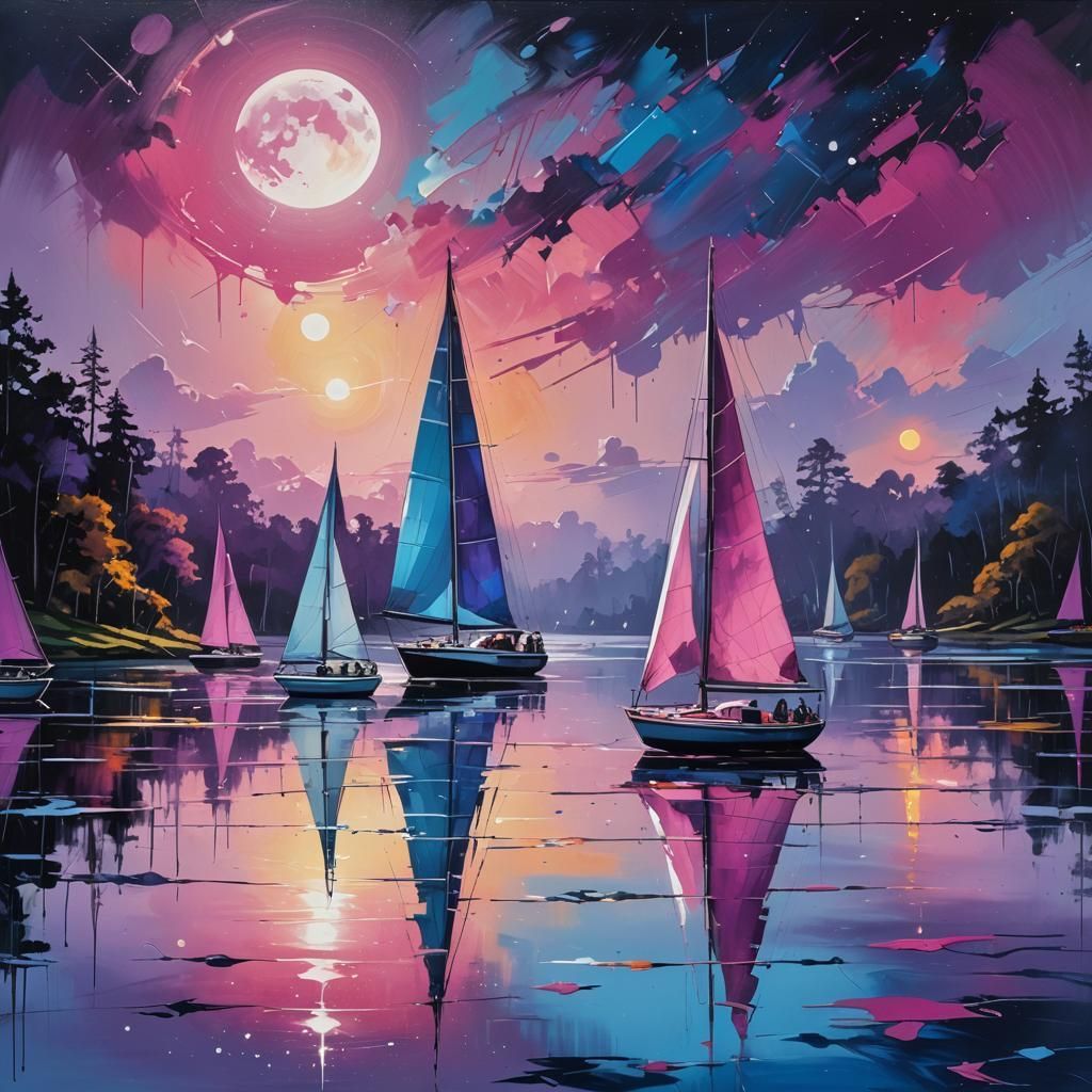 Sailing at dusk