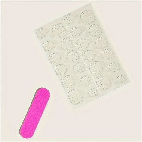 24 pcs glossy long ballerina fake nails