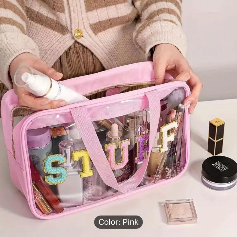 Chic Large-Capacity Waterproof PVC Makeup & Diamond Art Storage Bag